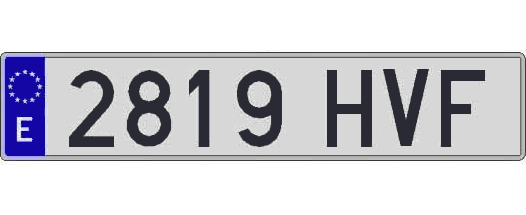 2819HVF matricula larga