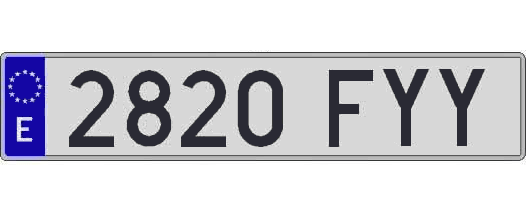 2820FYY matricula larga