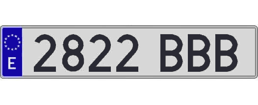 2822BBB matricula larga