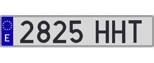 2825HHT matricula larga