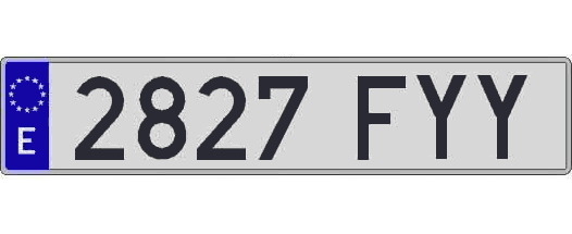 2827FYY matricula larga