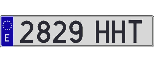 2829HHT matricula larga