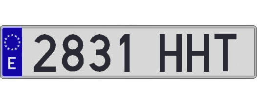 2831HHT matricula larga