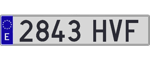 2843HVF matricula larga
