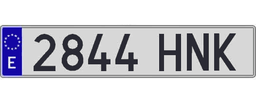 2844HNK matricula larga