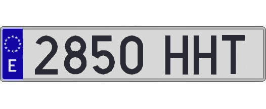 2850HHT matricula larga