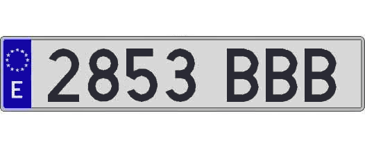 2853BBB matricula larga
