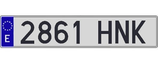 2861HNK matricula larga