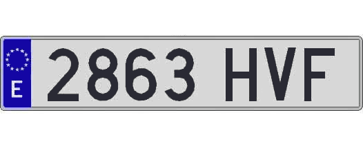 2863HVF matricula larga
