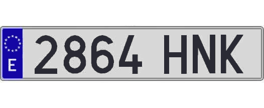 2864HNK matricula larga