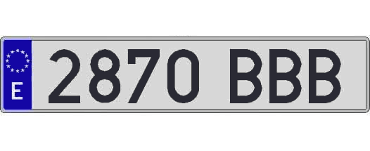 2870BBB matricula larga