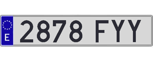 2878FYY matricula larga