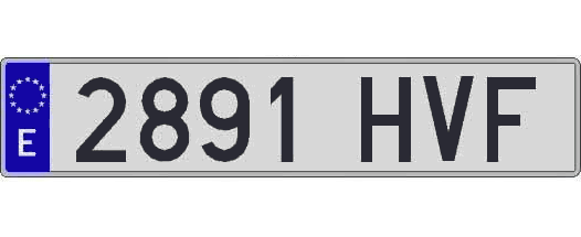 2891HVF matricula larga