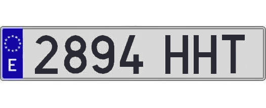 2894HHT matricula larga