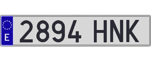2894HNK matricula larga