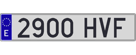 2900HVF matricula larga