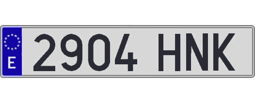 2904HNK matricula larga