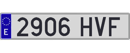 2906HVF matricula larga