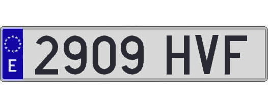 2909HVF matricula larga