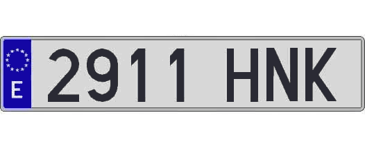 2911HNK matricula larga
