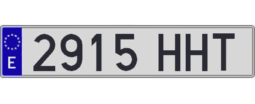 2915HHT matricula larga