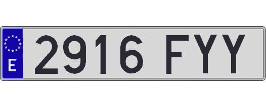 2916FYY matricula larga