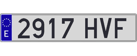 2917HVF matricula larga