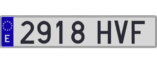 2918HVF matricula larga