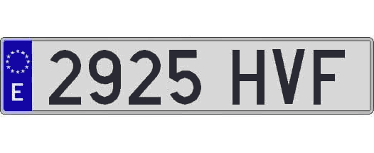 2925HVF matricula larga
