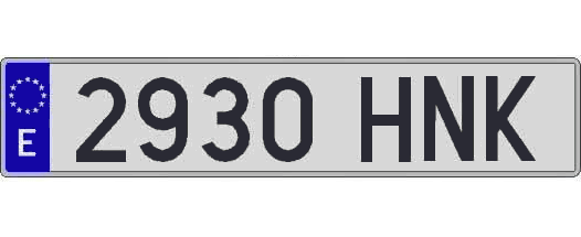 2930HNK matricula larga