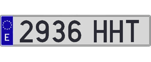 2936HHT matricula larga