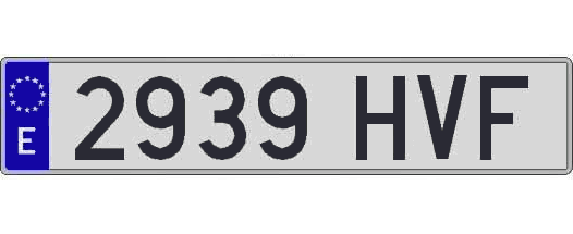 2939HVF matricula larga
