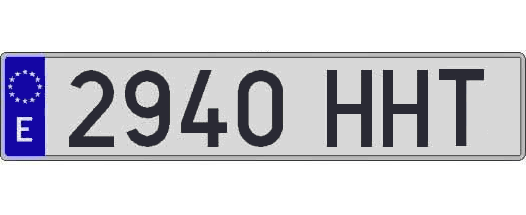 2940HHT matricula larga