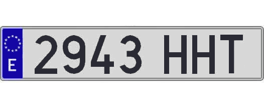 2943HHT matricula larga