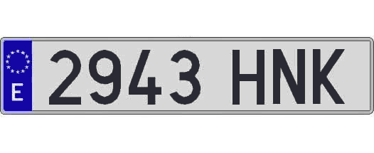 2943HNK matricula larga
