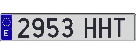 2953HHT matricula larga
