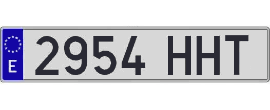 2954HHT matricula larga