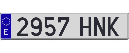 2957HNK matricula larga