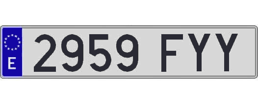 2959FYY matricula larga