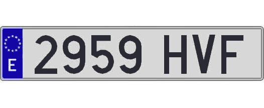 2959HVF matricula larga