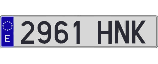 2961HNK matricula larga