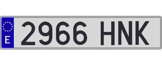2966HNK matricula larga