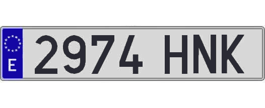 2974HNK matricula larga
