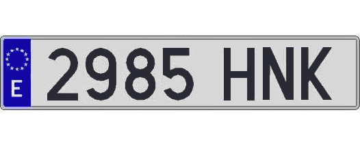 2985HNK matricula larga