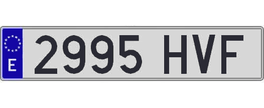 2995HVF matricula larga