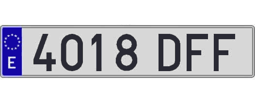 4018DFF matricula larga