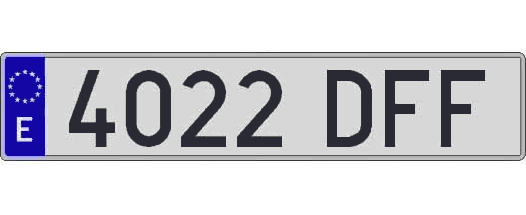 4022DFF matricula larga