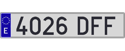 4026DFF matricula larga