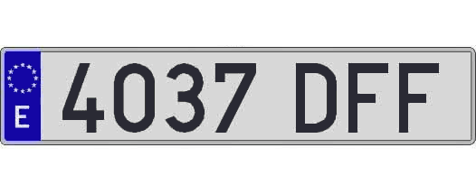 4037DFF matricula larga
