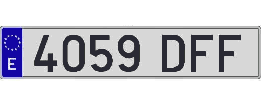 4059DFF matricula larga